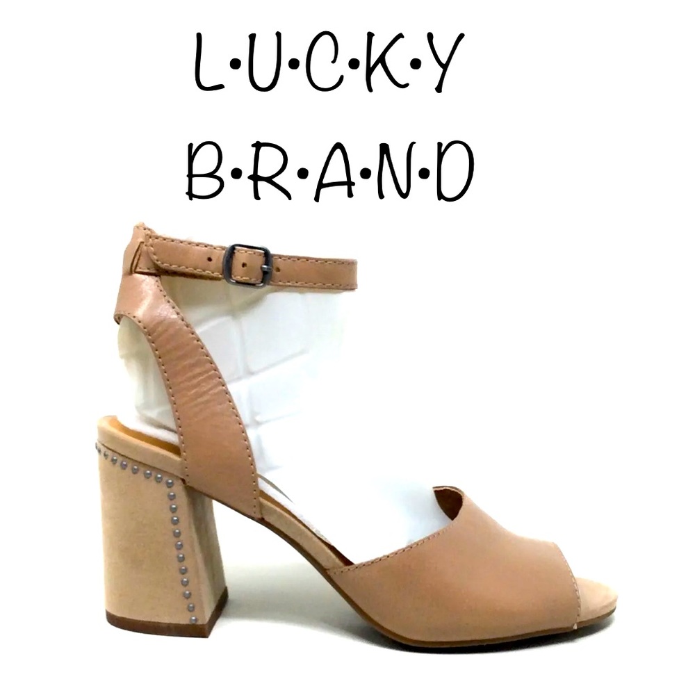 Lucky Brand Women’s LK-Verlena Ankle Strap Dress Sandals Eyelash Size 7 M US